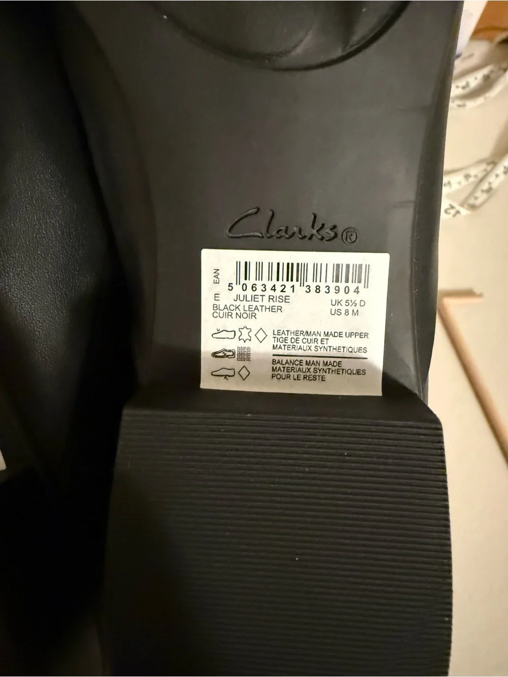 Clarks sleek black